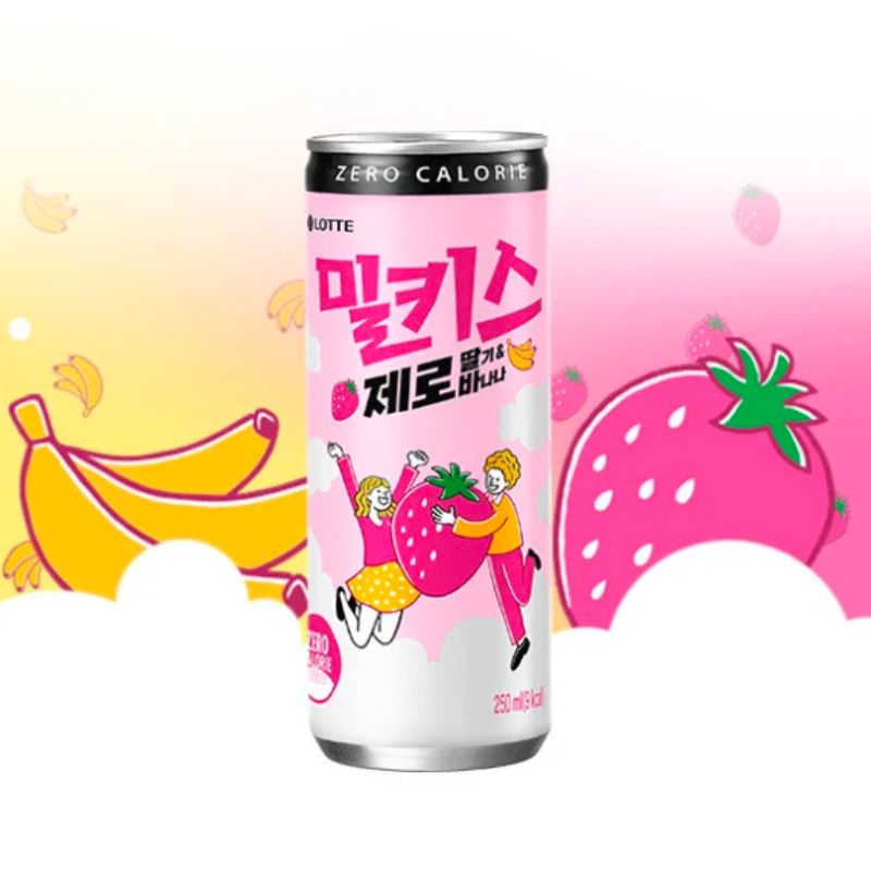 Milkis Zero Strawberry & Banana (250 ml)