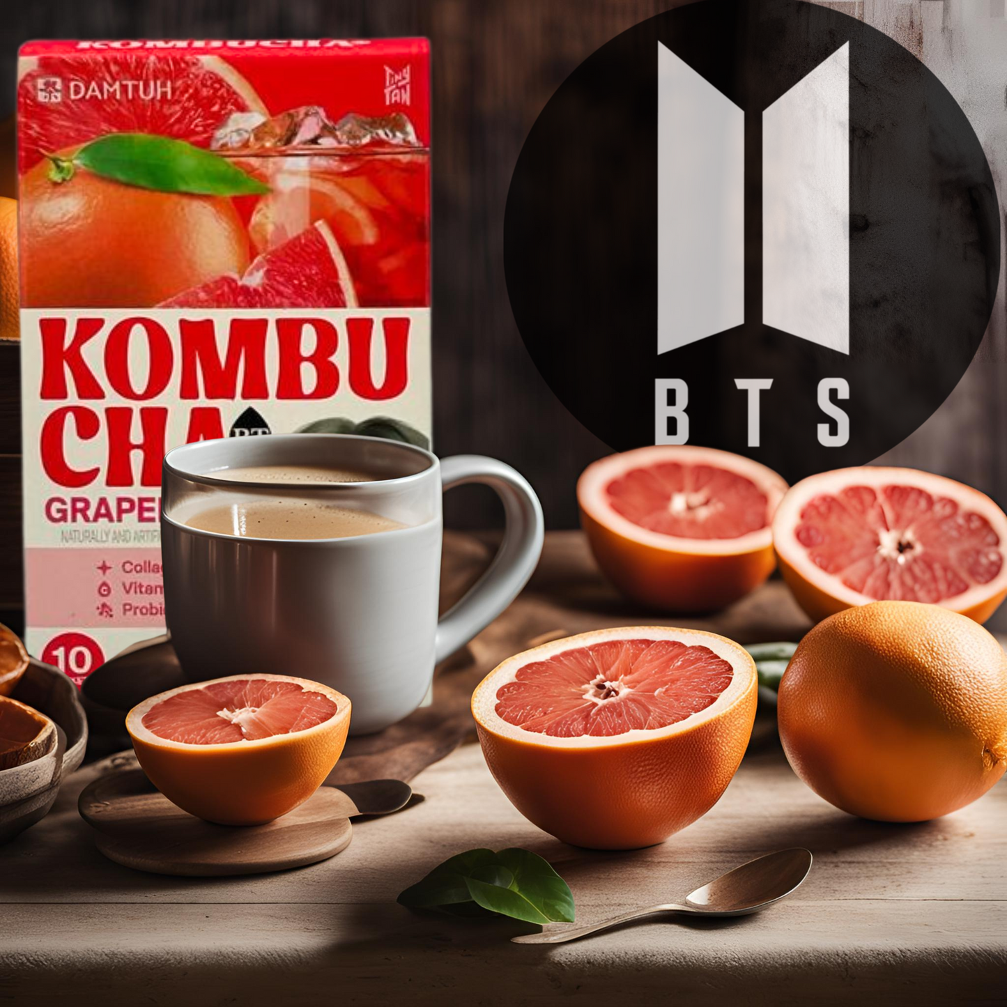 BTS Kombucha Toronja (50g) 10 Sobres